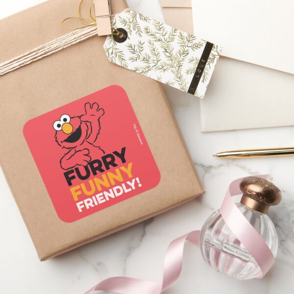 Elmo___Furry_Funny_Friendly_Square_Sticker_5 Elmo Furry Funny Friendly Square Sticker