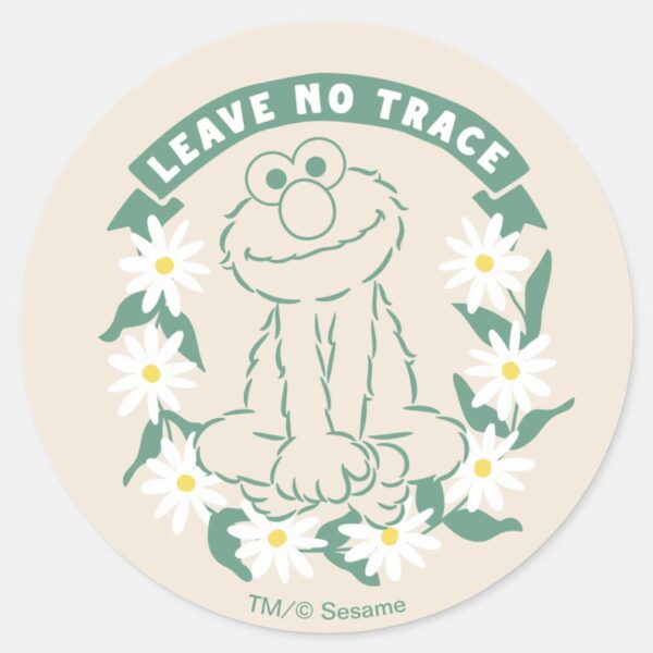 Elmo___Leave_No_Trace_Floral_Graphic_Classic_Round_Sticker_1 Elmo Leave No Trace Floral Graphic Classic Round Sticker