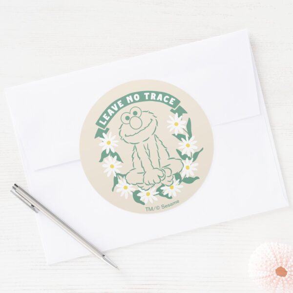 Elmo___Leave_No_Trace_Floral_Graphic_Classic_Round_Sticker_3 Elmo Leave No Trace Floral Graphic Classic Round Sticker