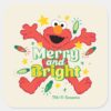 Elmo___Merry_and_Bright_Square_Sticker_1 Elmo Merry And Bright Square Sticker