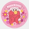 Elmo___Peace_&_Love_Classic_Round_Sticker_1 Elmo Peace Love Classic Round Sticker