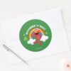 Elmo Shamrock N Roll Rainbow Classic Round Sticker