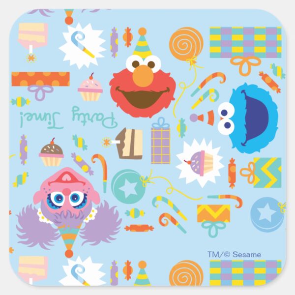 Elmo_and_Abby_Birthday_Square_Sticker_1 Elmo And Abby Birthday Square Sticker