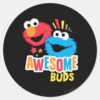 Elmo_and_Cookie_Awesome_Buds_Classic_Round_Sticker_1 Elmo And Cookie Awesome Buds Classic Round Sticker
