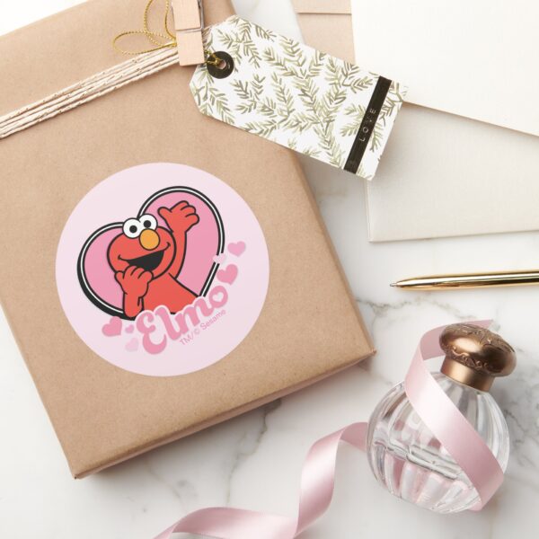 Elmo_in_Heart_Valentine_Classic_Round_Sticker_5 Elmo In Heart Valentine Classic Round Sticker