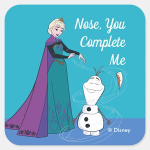 Elsa_Permafrosting_Olaf_Square_Sticker_1 Elsa Permafrosting Olaf Square Sticker