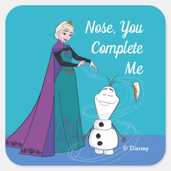 Elsa_Permafrosting_Olaf_Square_Sticker_1 Elsa Permafrosting Olaf Square Sticker