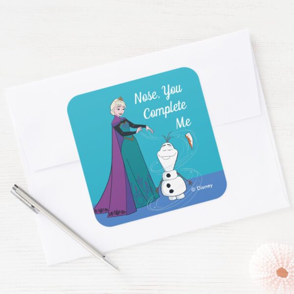 Elsa_Permafrosting_Olaf_Square_Sticker_3 Elsa Permafrosting Olaf Square Sticker