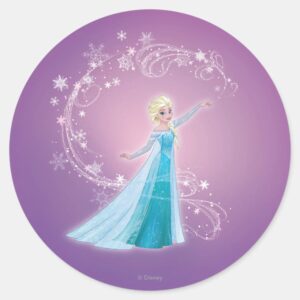 Elsa Love Thaws Love Glows Classic Round Sticker