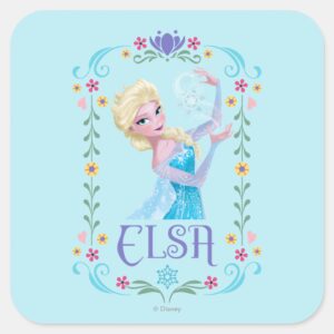 Elsa My Powers Are Strong Square Sticker