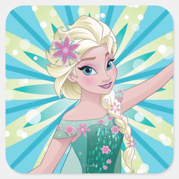 Elsa___Perfect_Day_Square_Sticker_1 Elsa Perfect Day Square Sticker