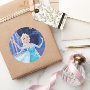 Elsa Sparkling Elegant Ice Classic Round Sticker