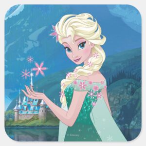 Elsa Summer Wish Square Sticker