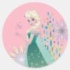 Elsa___Summer_Wish_with_Flowers_Classic_Round_Sticker_1 Elsa Summer Wish With Flowers Classic Round Sticker