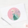 Elsa___Summer_Wish_with_Flowers_Classic_Round_Sticker_3 Elsa Summer Wish With Flowers Classic Round Sticker