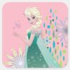 Elsa___Summer_Wish_with_Flowers_Square_Sticker_1 Elsa Summer Wish With Flowers Square Sticker