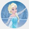 Elsa___Winter_Magic_Classic_Round_Sticker_1 Elsa Winter Magic Classic Round Sticker