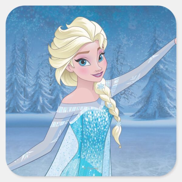 Elsa___Winter_Magic_Square_Sticker_1 Elsa Winter Magic Square Sticker