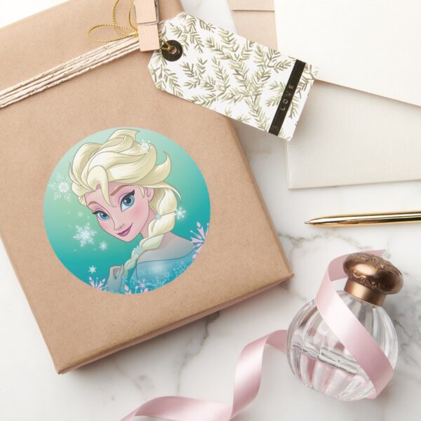 Elsa___Winter_Portrait_Classic_Round_Sticker_5 Elsa Winter Portrait Classic Round Sticker