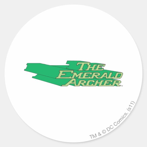 Emerald_Archer_Logo_Classic_Round_Sticker_1 Emerald Archer Logo Classic Round Sticker
