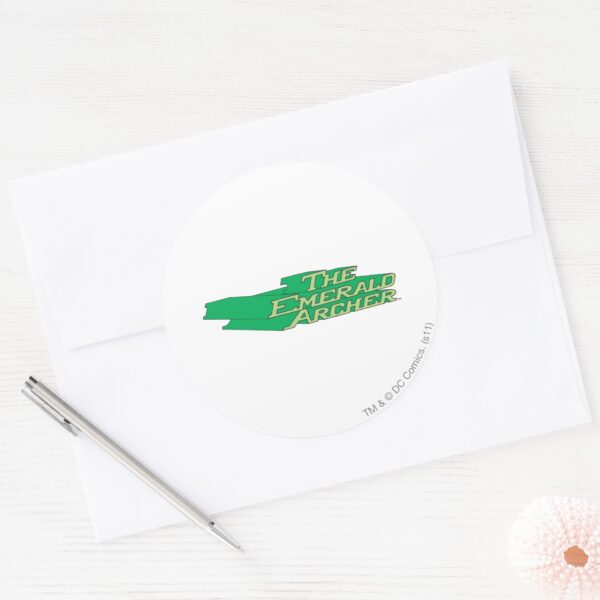 Emerald_Archer_Logo_Classic_Round_Sticker_3 Emerald Archer Logo Classic Round Sticker