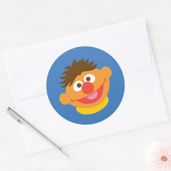 Ernie Face Classic Round Sticker