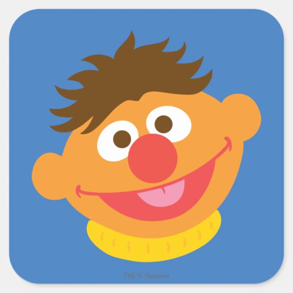 Ernie_Face_Square_Sticker_1 Ernie Face Square Sticker