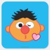Ernie Face Throwing A Kiss Square Sticker