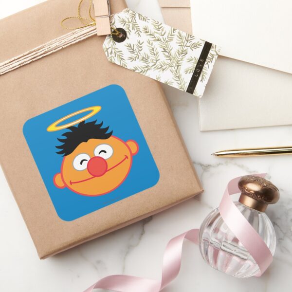 Ernie Smiling Face With Halo Square Sticker