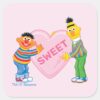 Ernie_&_Bert_Big_Valentine's_Heart_Square_Sticker_1 Ernie Bert Big Valentines Heart Square Sticker