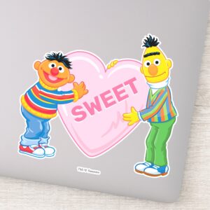 Ernie Bert Big Valentines Heart Sticker