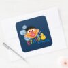 Ernie And Duckie Bubbles Square Sticker