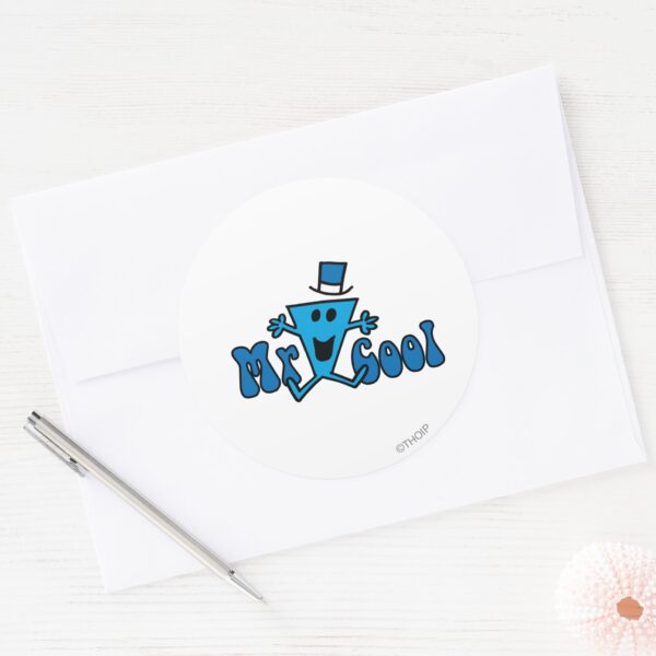 Excited_Mr._Cool_Jumping_For_Joy_Classic_Round_Sticker_3 Excited Mr. Cool Jumping For Joy Classic Round Sticker