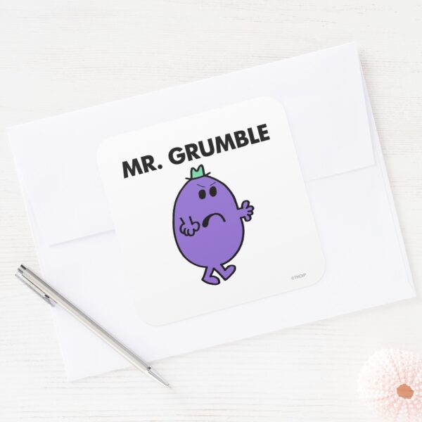 Extremely_Unhappy_Mr._Grumble_Square_Sticker_3 Extremely Unhappy Mr. Grumble Square Sticker