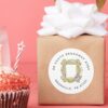 FRIENDS™ Bridal Shower Peephole Frame Address Classic Round Sticker