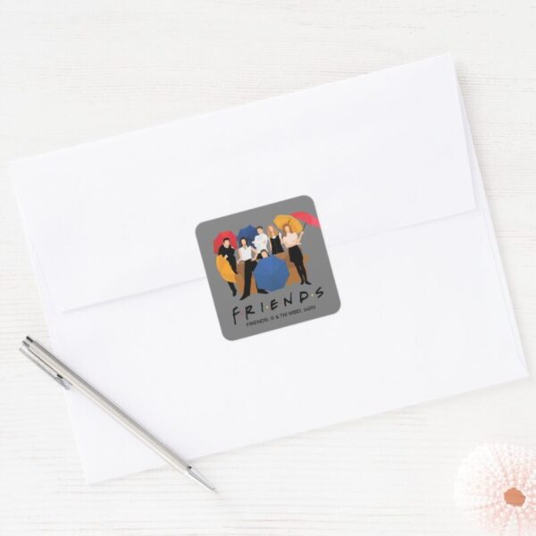 FRIENDS™_Character_Silhouette_Square_Sticker_3 FRIENDS™ Character Silhouette Square Sticker