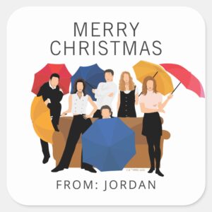 FRIENDS™ Character Silhouette Christmas Gift Tag