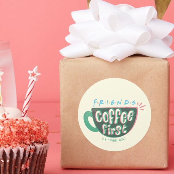 FRIENDS™_Coffee_First_Classic_Round_Sticker_2 FRIENDS™ Coffee First Classic Round Sticker