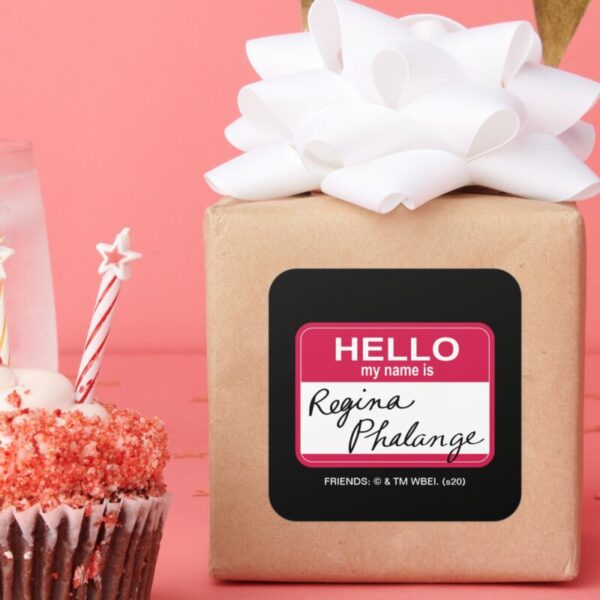 FRIENDS™_Hello_My_Name_is_Regina_Phalange_Square_Sticker_1 FRIENDS™ Hello My Name Is Regina Phalange Square Sticker