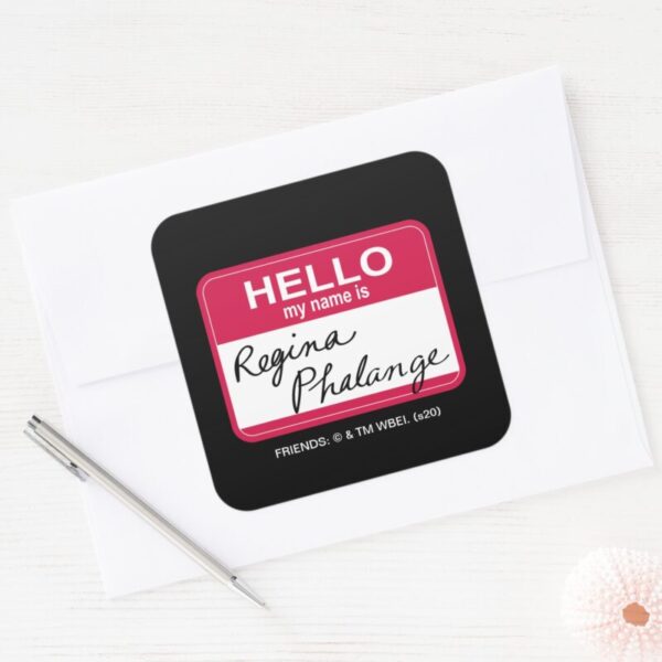 FRIENDS™_Hello_My_Name_is_Regina_Phalange_Square_Sticker_5 FRIENDS™ Hello My Name Is Regina Phalange Square Sticker