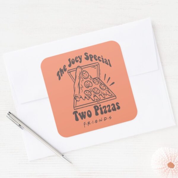 FRIENDS™_Joey_Pizza_Quote_Square_Sticker_3 FRIENDS™ Joey Pizza Quote Square Sticker