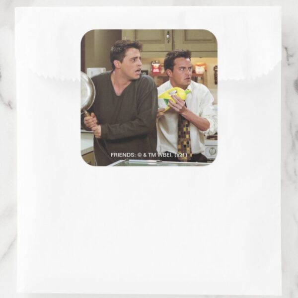 FRIENDS™_Joey_&_Chandler_Scared_Square_Sticker_5 FRIENDS™ Joey Chandler Scared Square Sticker