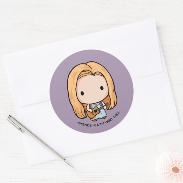 FRIENDS™_Phoebe_Chibi_Classic_Round_Sticker_3 FRIENDS™ Phoebe Chibi Classic Round Sticker