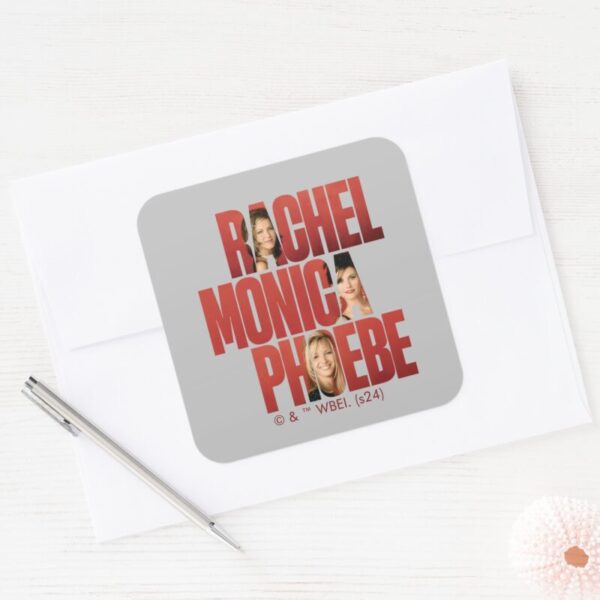 FRIENDS™_Rachel,_Monica_&_Phoebe_Square_Sticker_4 FRIENDS™ Rachel Monica Phoebe Square Sticker