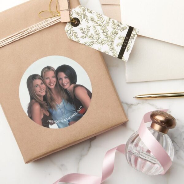 FRIENDS™_Rachel,_Phoebe,_and_Monica_Classic_Round_Sticker_3 FRIENDS™ Rachel Phoebe And Monica Classic Round Sticker