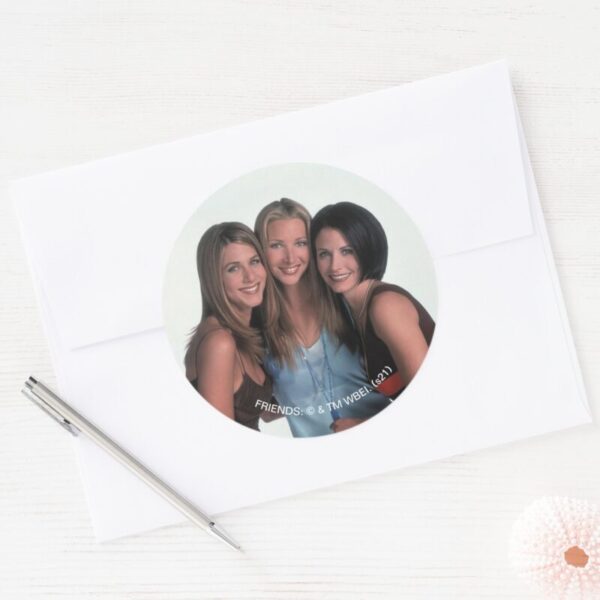FRIENDS™_Rachel,_Phoebe,_and_Monica_Classic_Round_Sticker_5 FRIENDS™ Rachel Phoebe And Monica Classic Round Sticker