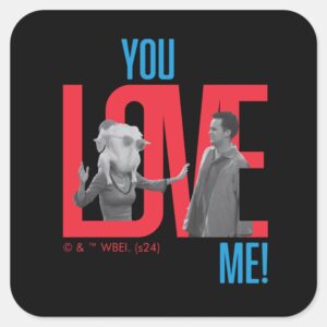 FRIENDS™ You Love Me Quote Square Sticker