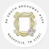 FRIENDS™ Bridal Shower Peephole Frame Address Classic Round Sticker