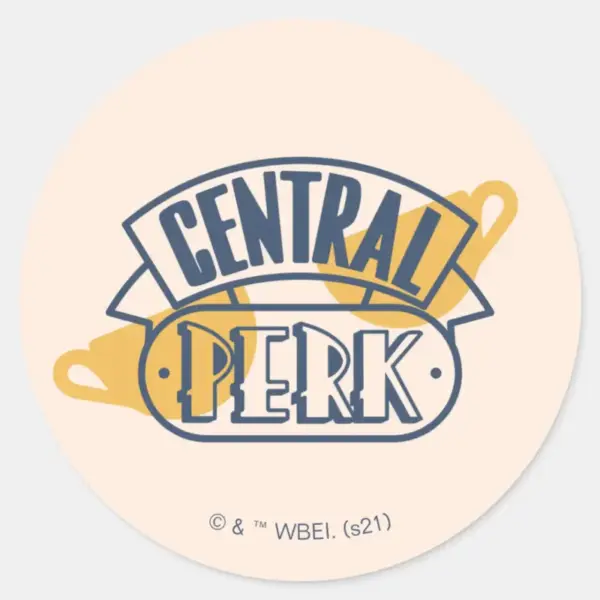 FRIENDS™___Central_Perk_Classic_Round_Sticker_1 FRIENDS™ Central Perk Classic Round Sticker