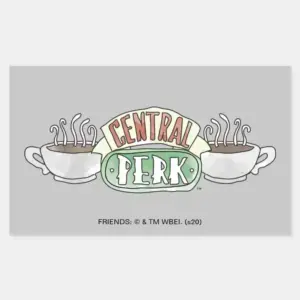 FRIENDS™ Central Perk Watercolor Logo Rectangular Sticker
